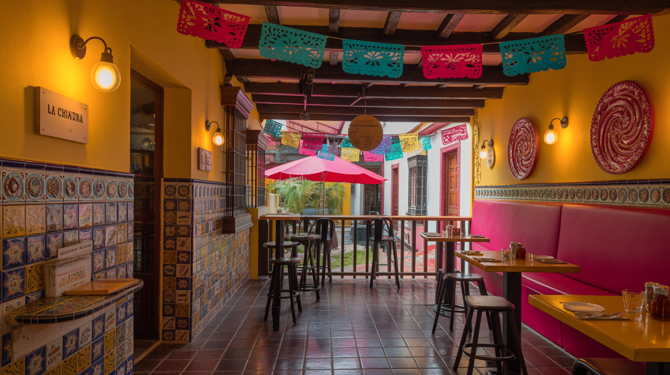 Interior del local Punta Carretas - decoración mexicana